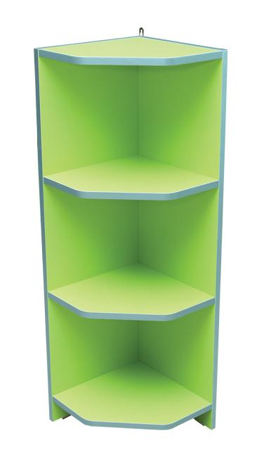 Стінка дитяча "Звірята" №10 кутовий елемент,для дидактичного матеріалу,книг,особистих речей дітей,( ТОВ ‘’АЛМАНТ’’), 300х300х950 мм.